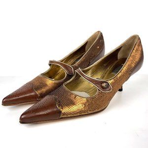 PRADA Shimmery Scales Pointed Pump